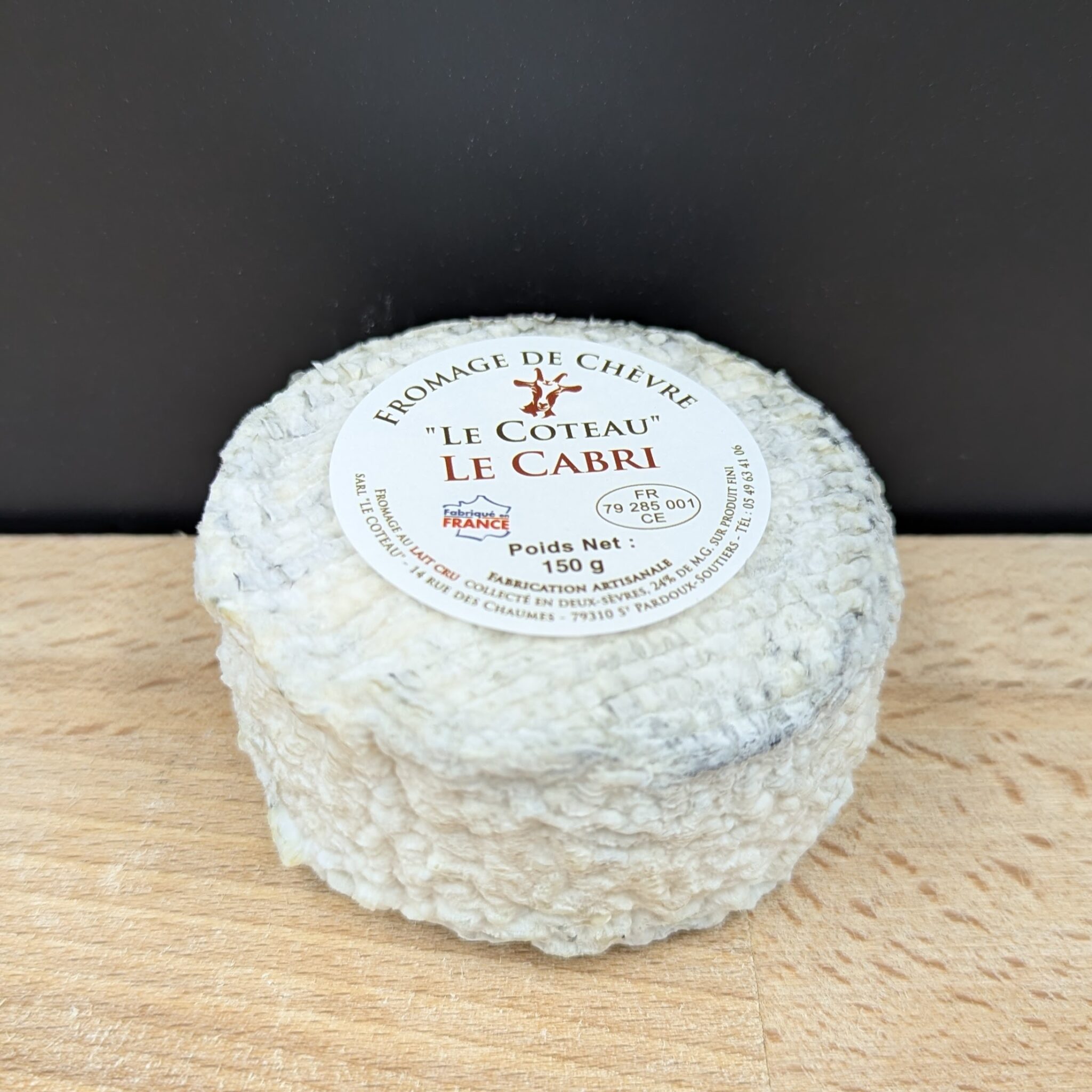 Fromage de chèvre Cabri cendré - Fromagerie Le Coteau Saint Pardoux 79